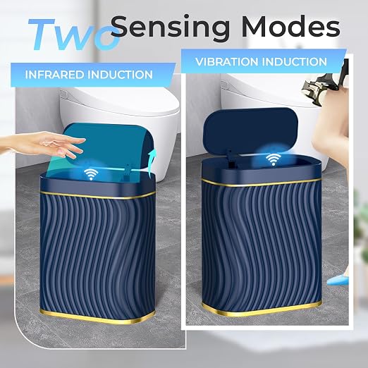 Ogikey Bathroom Small Trash Can with Automatic Touchless Lid, 2.6 Gallon Smart Garbage Can Narrow Waterproof Trash Bin for Bedroom, Office, Living Room - Image 7