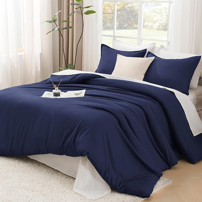 Litanika Twin XL Comforter Set Indigo Blue - 2 Pieces Extra Long Bed Set for College Dorm, All Season Bedding Set for Girls and Boys