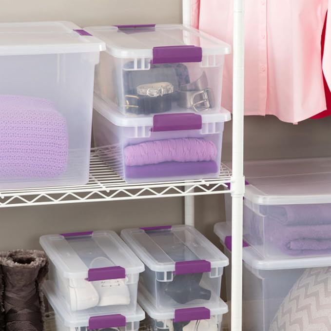 Sterilite 36-Pack 15 Quart ClearView Latch Box, Stackable Organizer Bins with Latching Lids - Clear Plastic Organization Containers for Closet, Bedroom, Shelving Units and Everyday Home Storage - Image 8
