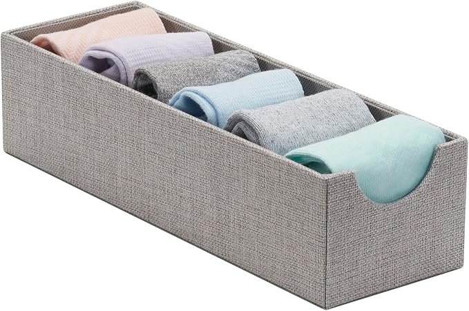 Household Essentials Grey 725-1 Deep Drawer Organizer Box for Storage | 12 in x 4 in x 3.13, Silver - Image 12