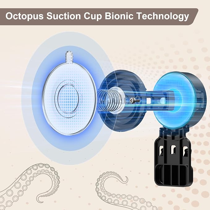 JOTPE Shower Caddy Suction Cup 2 Pack, No Drilling Shower Organizer for Bathroom with Large Capacity, Storage Suction Powerful Max Hold 40 lbs, Waterproof & Removable Bathroom Shelf, Black - Image 5
