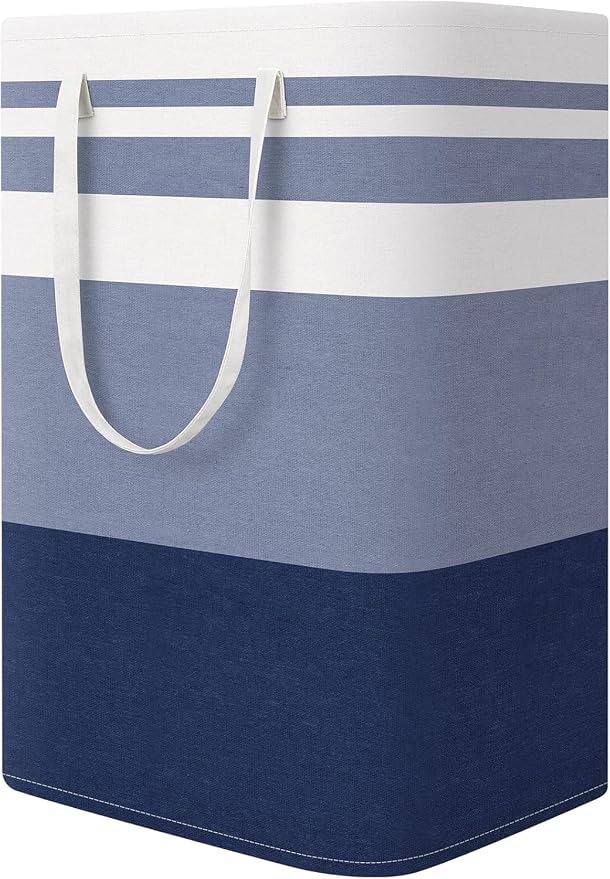 StorageRight Laundry Basket Hamper Large Collapsible Laundry Hamper with Easy Carry Handles，Freestanding Clothes Hampers for Laundry, Bedroom, Dorm, Clothes, Towels, 75L, Gradient Blue by StorageRight