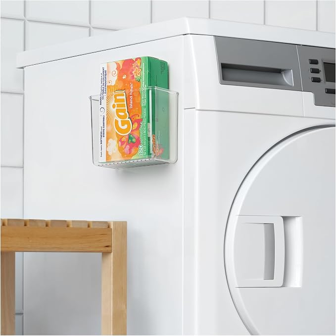 iDesign Adhesive Organizer Bin - Damage-Free Hanging for Kitchen, Bathroom, or Office - Clear - Image 6