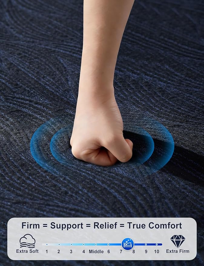 Extra Firm Mattress Topper Twin Size, 3 Inch High Density Cooling Memory Foam Mattress Topper for Back Pain Relief, Bamboo Charcoal Cooling Gel Infused Bed Topper with Washable Cover, CertiPUR-US