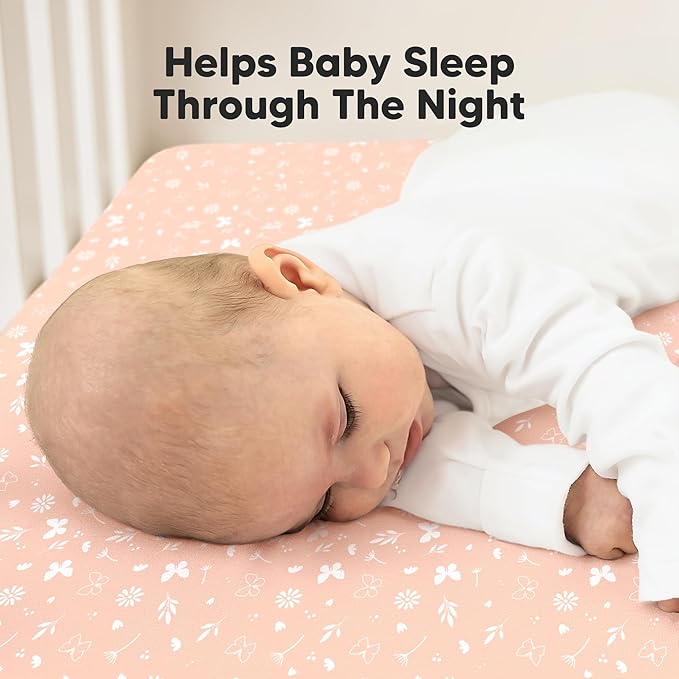 2-Pack Waterproof Crib Sheets for Boys, Girls - 52x28 Fitted Organic Cotton Baby Crib Sheets, Toddler Mattress Protector Cover, Washable, Soft & Durable Baby Bedding Essentials (Butterflies)