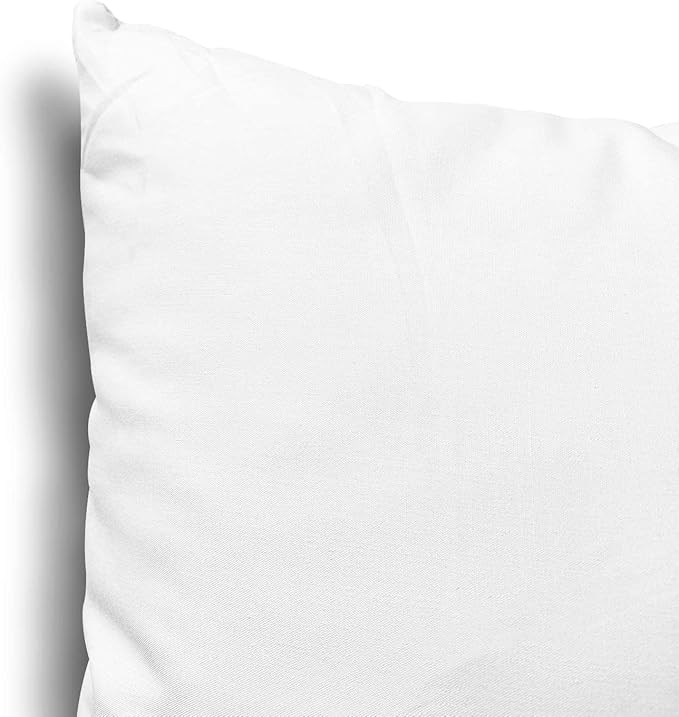 EDOW Throw Pillow Inserts, Set of 2 Lightweight Down Alternative Polyester Pillow, Couch Cushion, Sham Stuffer, Machine Washable. (White, 12x20)