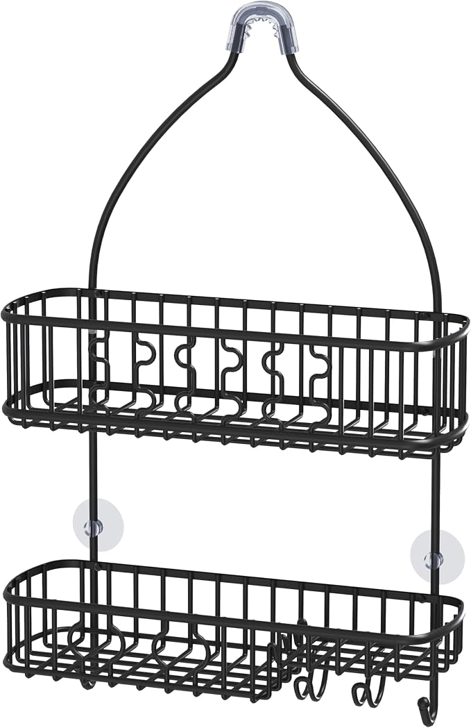 Simple Houseware Bathroom Hanging Shower Head Caddy Organizer, Black by SimpleHouseware