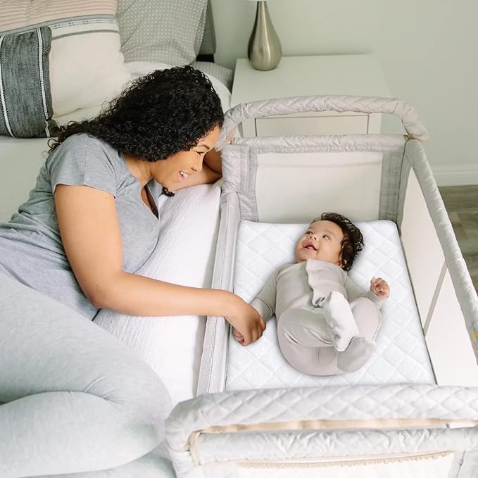 Waterproof Bassinet Mattress Protector Cover, Fits for BabyBond, BCOL, Koolababy/KoolerThings, Jimglo, INFANS and Semphis Bassinet, 2 Pack, Skin Friendly and Breathable Bassinet Mattress Pad