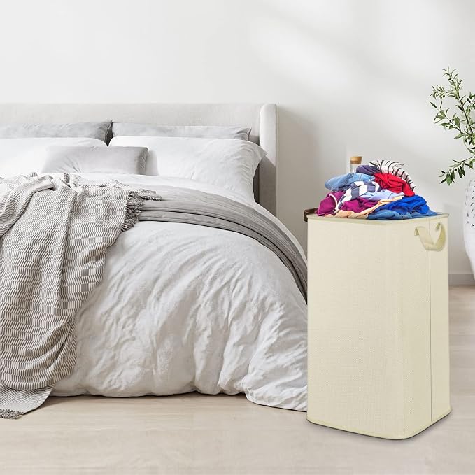 SNIGJAT Large Laundry Hamper, Tall Laundry Hamper with Sturdy Handles, Hampers for Laundry, Rectangular Dirty Clothes Hamper for Bedroom, Extra Large Laundry Basket for Clothes Toys, 80 L - Image 7