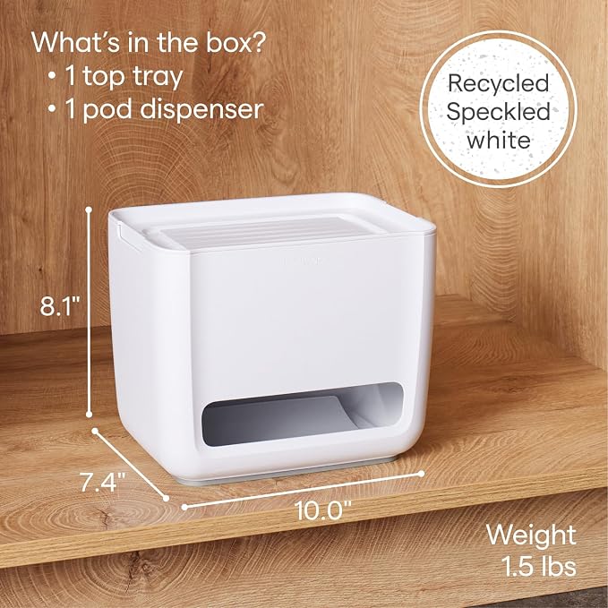 YouCopia SinkSuite Trash Bag Dispenser, Standing Garbage Bag Organizer with Removable Lid and Cradle for Storage, Speckled White - Image 5