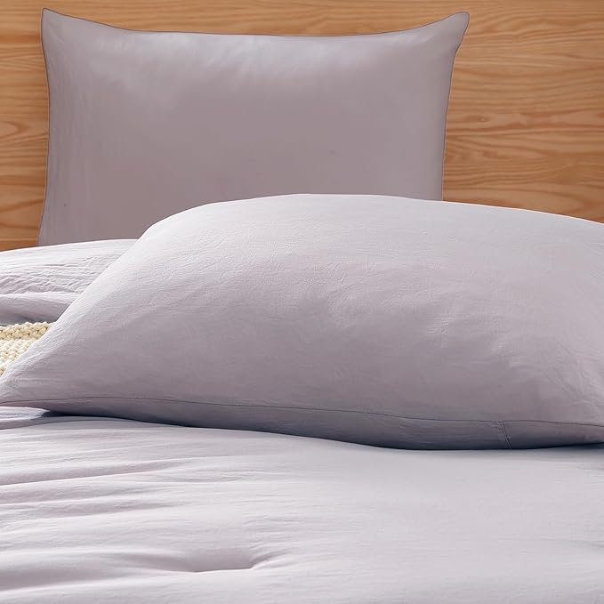 WRENSONGE Twin Comforter Set- 5 Pieces Lilac Twin Bed in a Bag, All Season Twin XL Bedding Sets with 1 Fitted Sheet, 1 Flat Sheet, 1 Pillow Sham and 1 Pillowcase