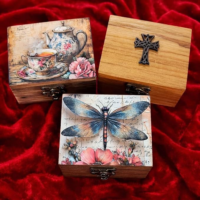 RK Collections Dragonfly Trinket Box Small Jewelry Keepsake Box | Bird lovers Gift Idea, Animals Ornaments for Girls, Women, Gift Idea, for Home Décor (3DFS1) - Image 2