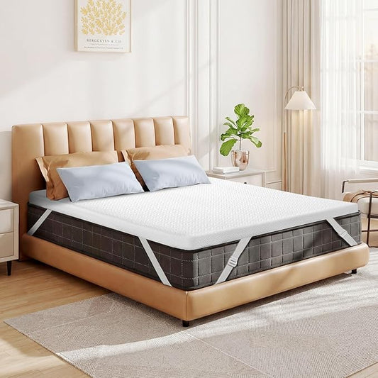 California King 4 Inch Gel Memory Foam Mattress Topper with Removable & Washable Breathable Bamboo Cover, CertiPUR-US Certified