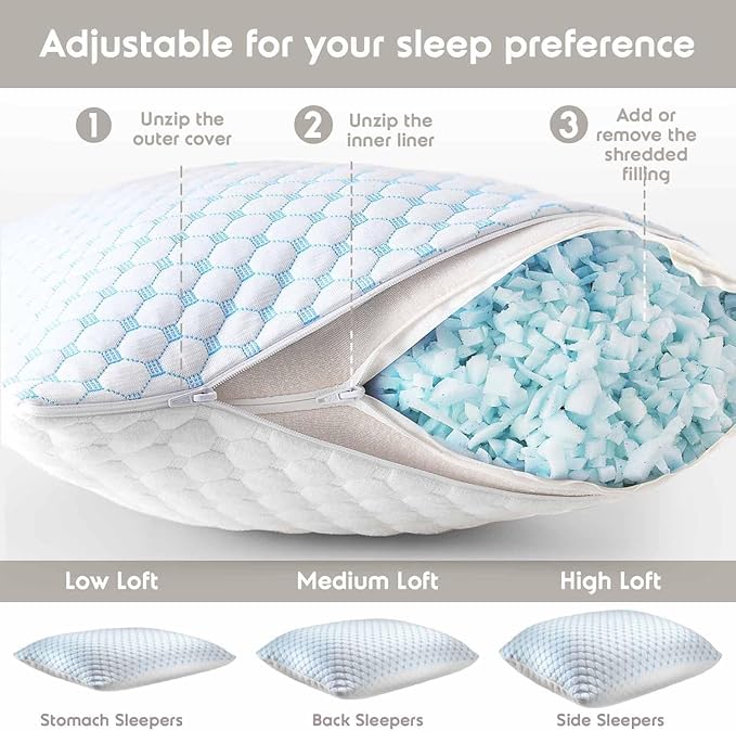 Nestl Waterproof Mattress Protector, Washable Mattress Cover, Fitted Mattress Pad with 17" Deep Pocket (Queen + 2 Pillows)
