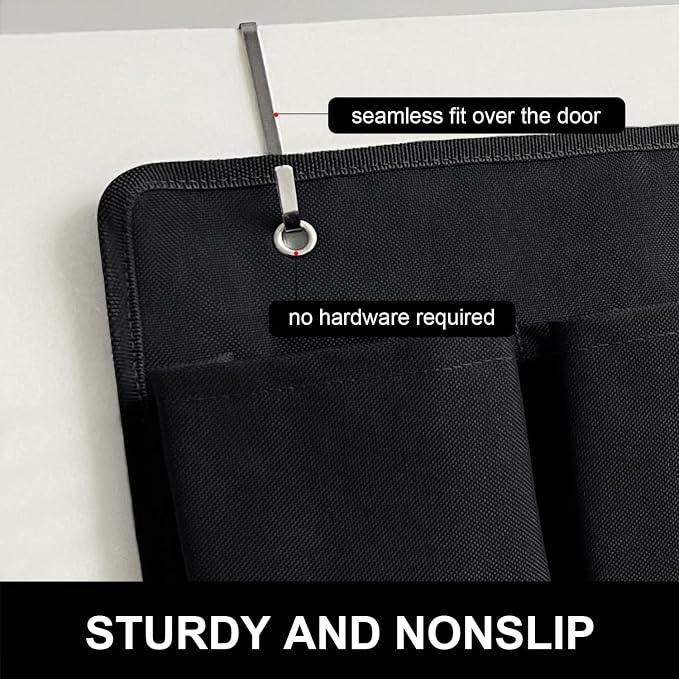 RVZONE RV Shoe Pockets 10 Pockets Heavy Hanging Bedside Storage Organizer with Sturdy Hooks Storage Pockets Hangs on bed for Shoes Toys and Tool Accessories - Image 7