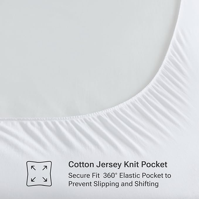 Sleep Philosophy Cal King Mattress Pad, Cotton Mattress Protector Classic Cloud Quilted Bed Cover, All Natural Breathable Mattress Topper Fitted Pocket Fits Up to 18", Machine Washable, White