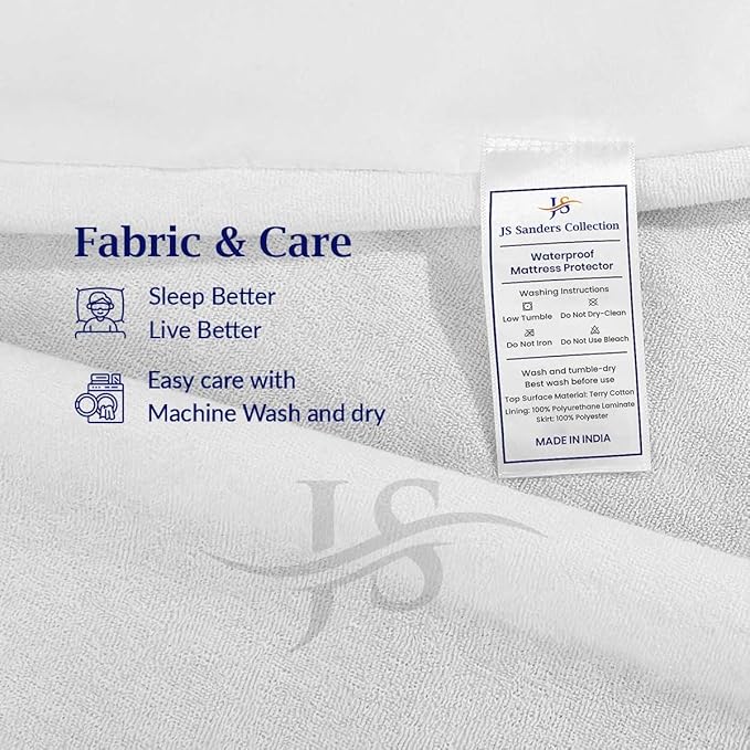 V Berth Mattress Protector - Fitted Style Ultra Soft Terry Cotton - 100% Waterproof V Berth Mattress Protector Pad - Ultra Soft Cooling Smooth Noiseless Washable - Fits Upto 10" Deep, White