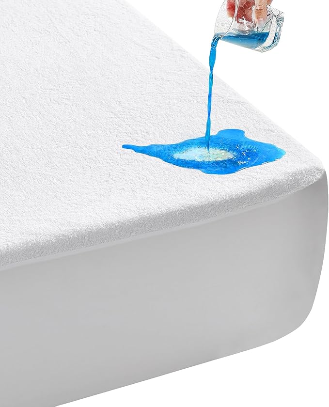 LAVANCE Waterproof Mattress Protector Full Size, Premium Cotton Terry, Soft Noiseless Washable Bed Mattress Cover with 6"-18" Deep Pocket, 54" x 75"