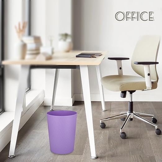 UUJOLY Small Trash Can Wastebasket Garbage Can Container Bins for Bathrooms, Laundry Room, Kitchens, Offices, Kids Rooms, Dorms (Taro Purple) - Image 3