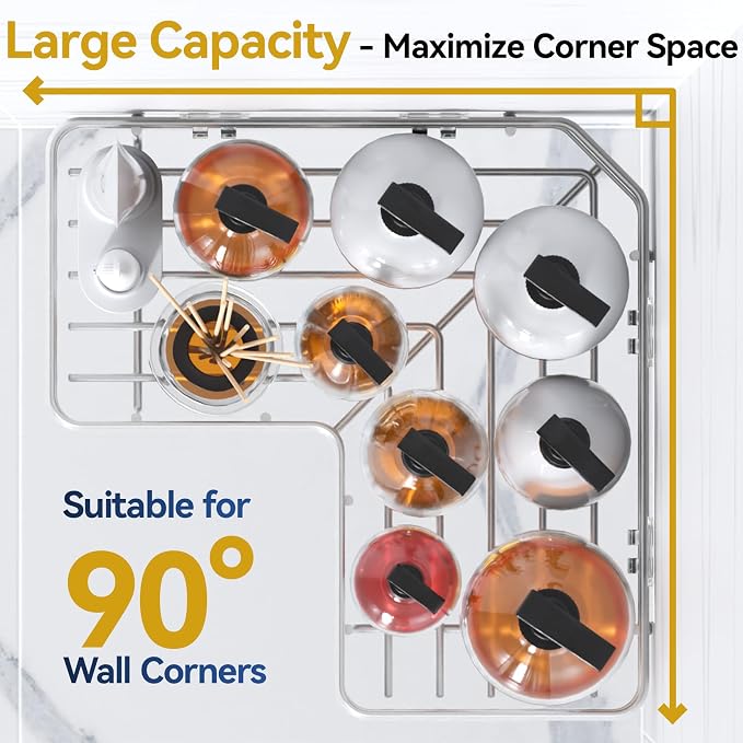 YASONIC Shower Caddy Corner, 2-Pack Adhesive Rustproof Stainless Steel Shower Shelves with Soap Holder, No Drilling Shower Organizer Corner for Dorm, Renters Bathroom Silver - Image 3