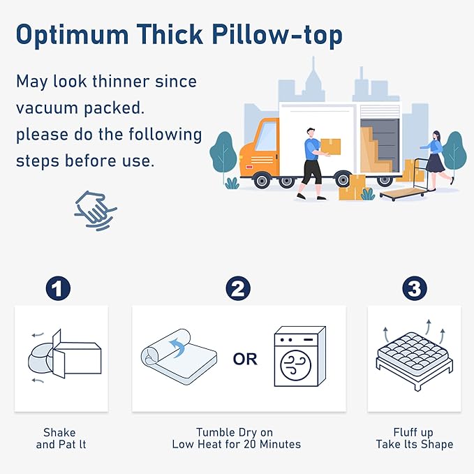Twin XL Mattress Topper Extra Thick Pillowtop Cooling Plush Mattress Pad Cover Protector with 8-21 Inch Deep Pocket 3D Snow Down Alternative Fill Black