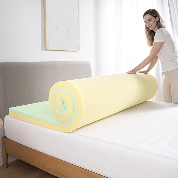 Zinus Green Tea Memory Foam Mattress Toppers, Twin (AZ-GTFT-300T)