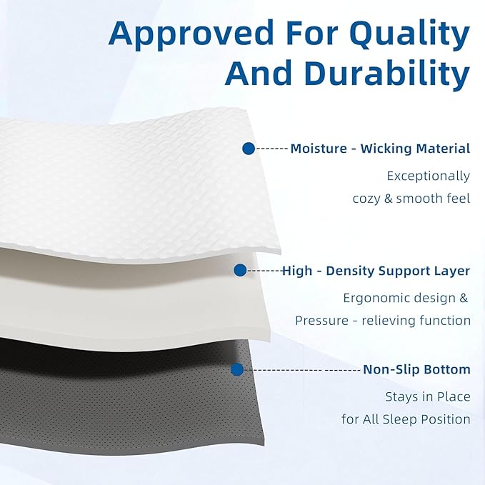 Memory Foam Mattress Topper, 3 inch Thickness Mattress Pad Topper Foam with Washable Zipped Cover, Mattress Topper for Back Pain Relief (Full Short)