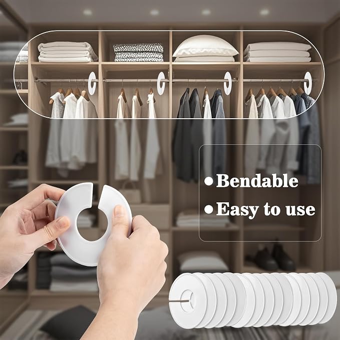30PCS Closet Dividers Clothes Organizers - Sukh Closet Organizers Plastic Clothes Size Dividers Labels Separators for Garment Organizer Boutique Hanger Clothing Rack No Burrs 10 Assorted Colors - Image 4