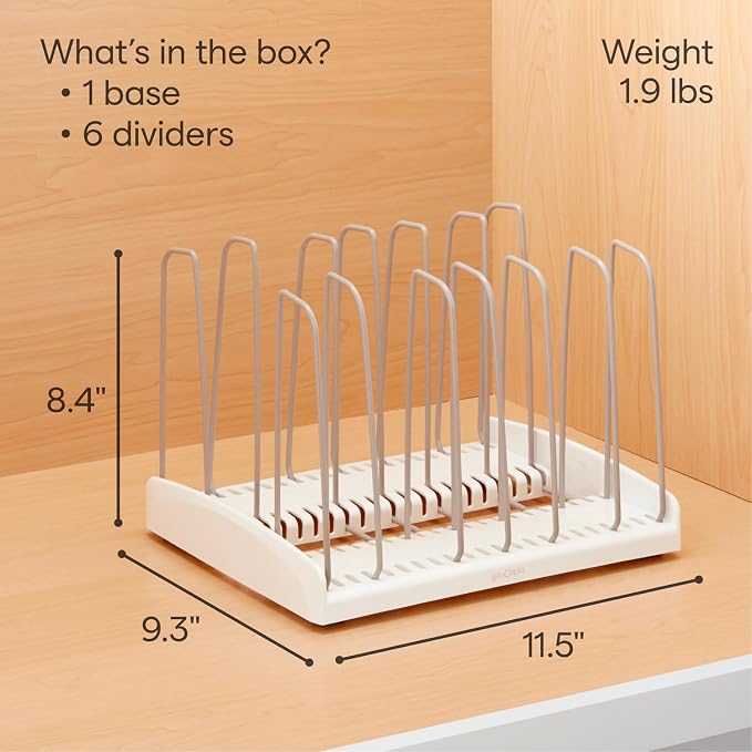 YouCopia StoreMore Cookware Rack with Tall Steel Wires, Adjustable Pan and Lid Organizer for Kitchen Cabinet Storage, Classic Edition - Image 4