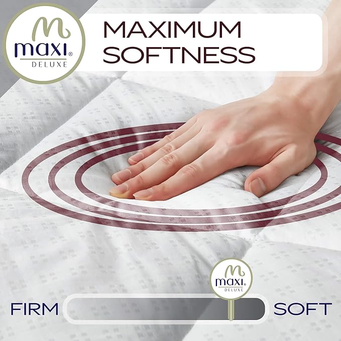 MAXI Crib Size (28 X52) Mattress Pad - Luxurious Cotton Sateen Mattress Protector - Soft and Breatheable Mattress Cover - Mattress Pad Protects Mattress from Dust, Dirt, Spills, and Stains.