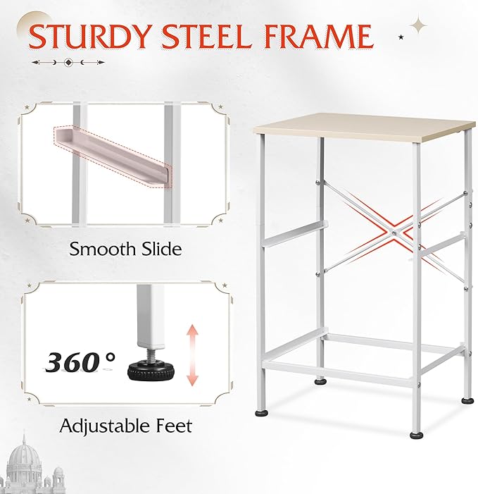 WLIVE Nightstand, Nightstand with 2 Drawers, Bedside Furniture, Night Stand, Small Dresser for Bedroom, College Dorm, End Table with Fabric Bins, Dormitory, Light Grey