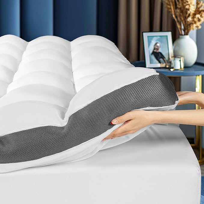 4 Inch Mattress Topper Twin XL Size - 2000 GSM Pillow Memory Foam Top Mattress Topper Extra Thick Support for Back Pain Relief,Breathable Cover with 6"-18" Deep Pocket (Twin XL,39"x80")