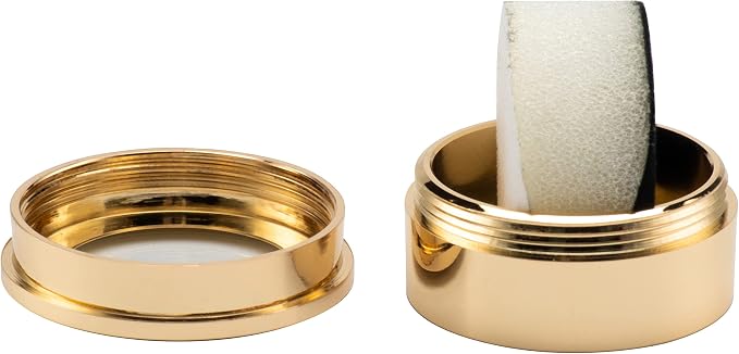 Small Loose Diamond or Gemstone Display Box Case Holder Show Container Metal (Gold- 1.3x0.5) - Image 3