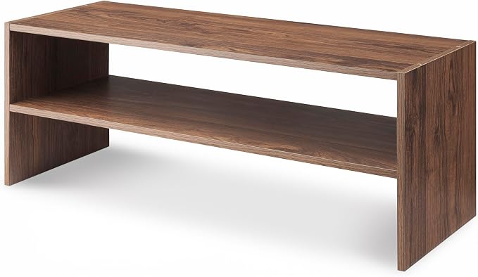 Whitmor Wood Stackable 2-Shelf Shoe Rack, Walnut, 31 inches - Image 7