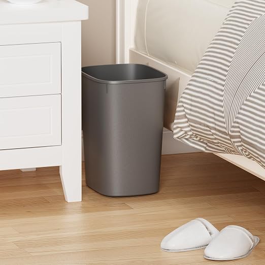 CEROELDA Small Bathroom Trash Can, 2.6 Gallon Slim Mini Garbage Can Small Trash Bin Plastic Waste Basket for Dorm Room, Bedroom, Office, Toilet (Grey) - Image 5