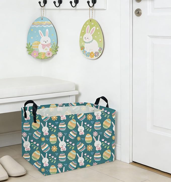 Rectangular Easter Basket Kids Basket Rectangular Cute Storage Bin Organizer Box Room Decor for Home Decor. - Image 4