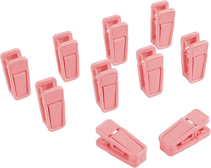 Finnhomy Non-Slip Clothes Hangers for Baby and Kids 30-Pack Velvet Hangers with 10 Finger Clips, Light Pink - Image 2