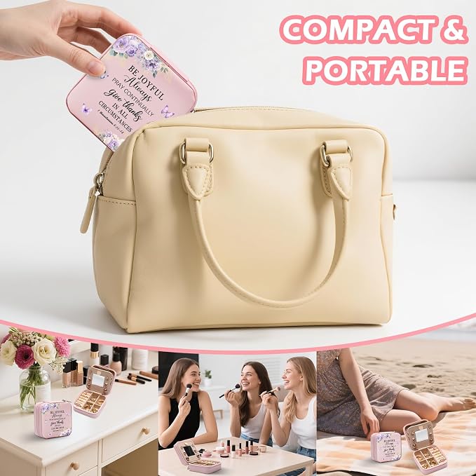 GAOLZIUY Christian Jewelry Box Gifts for Women, Spiritual Religious Gifts for Women Faith, Prayer Bible Verse Gratitude Travel Jewelry Case for Female Friend, Bestie, Sister - Image 6