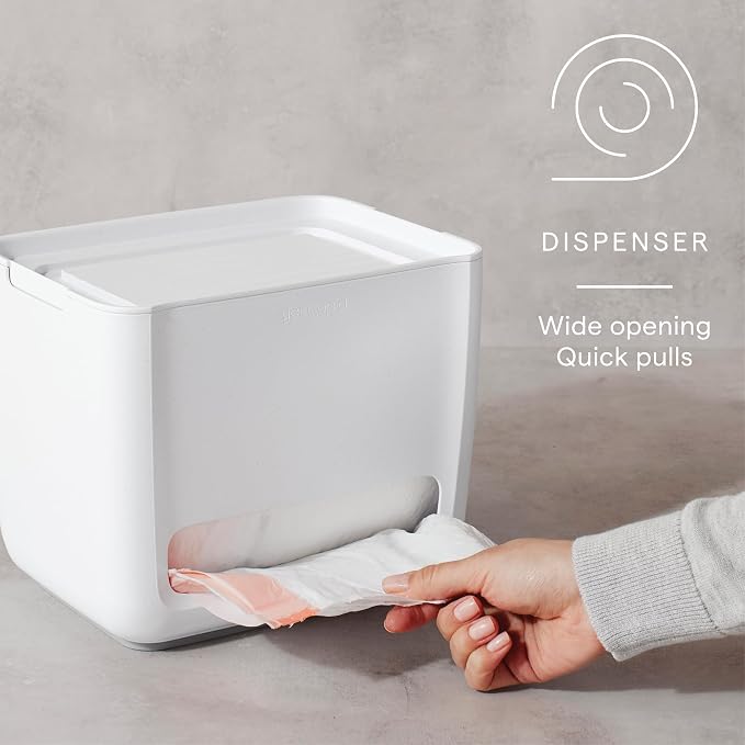 YouCopia SinkSuite Trash Bag Dispenser, Standing Garbage Bag Organizer with Removable Lid and Cradle for Storage, Speckled White - Image 3