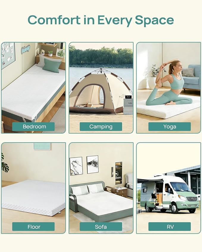 3 Inch Full XL Gel High Density Mattress Topper, Cooling Firm Bed Topper for Pressure Relief, Orthopedic Support Mattress Topper with Non-Slip Washable Cover, CertiPUR-US Certified