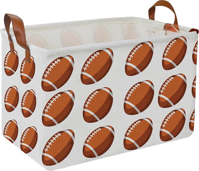 CLOCOR Rectangular Storage Basket, Storage Bin, Gift Basket, Room Decor(Rugby) by CLOCOR