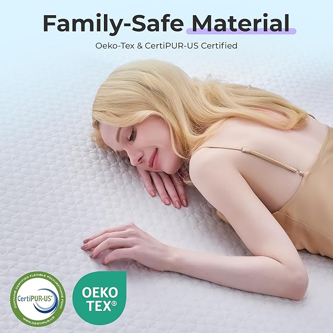 SINWEEK 2 Inch Gel Memory Foam Mattress Topper Queen Size, Ventilated High Density Pad for Body Pain, Bed Topper with Cooling Cover