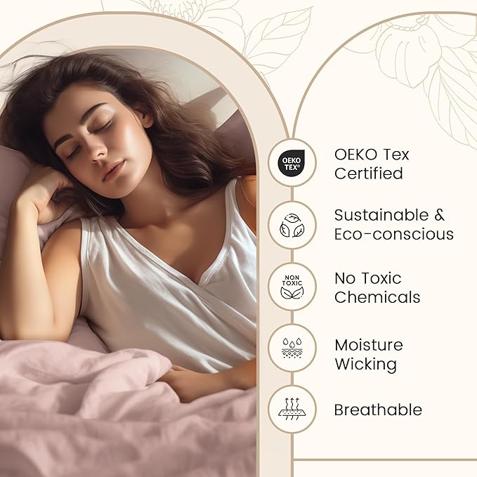 100% Cotton Bed Sheets Queen Size Bed Set, 800TC 15" Deep Pocket Queen Sheet Set, Soft Breathable Sateen Weave Egyptian Cotton Sheets No Pill & Shrink, Machine Washable Pink Sheet- Sepia Rose