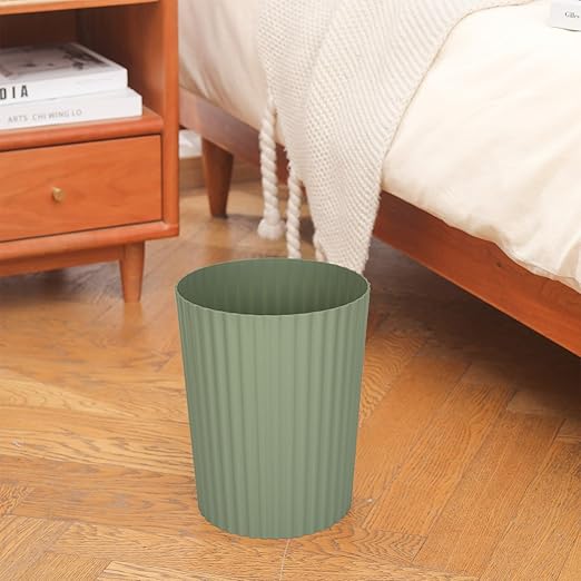 JiatuA Small Trash Can Plastic Wastebasket Round Garbage Container Bin for Bathroom, Kitchen, Bedroom, Home Office, College Dorm, Green 2 Pack - Image 3