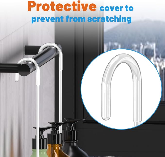 YUOROS Hanging Shower Caddy, Shower Caddies Bathroom Shower Rack Organizer Shampoo Bracket (White) - Image 5