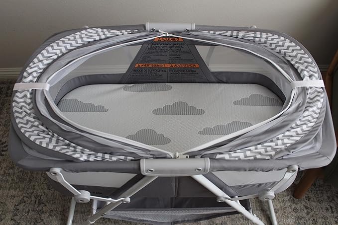 Baby Bassinet Mattress Topper, Waterproof Replacement Pad with Removable & Washable Mattress Covers (for Dream On Me Karley)