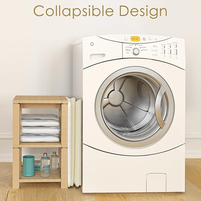 SNIGJAT Extra Large Laundry Hamper, 100 L Tall Laundry Basket with Sturdy Handles, Dirty Clothes Basket for Bedroom, Large Hamper, Sturdy Storage Organizer for Clothes Toys Beige - Image 4