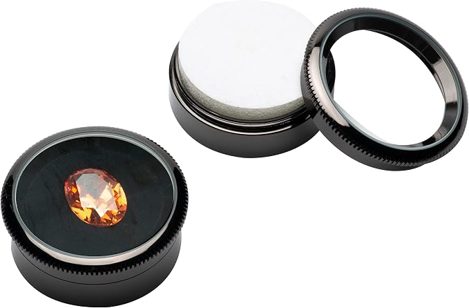 Small Loose Diamond or Gemstone Display Box Case Holder Show Container Metal (Black- 1.7x0.7) - Image 3