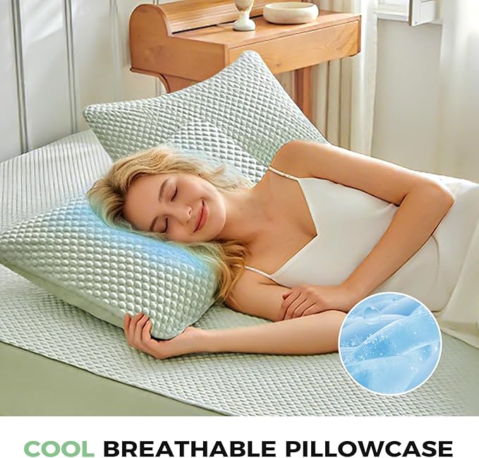 Tokokimo Premium Cooling 100% Waterproof Mattress Protector with Pillow Case Twin Size, Breathable Washable 3D Air Fabric, Soft Noiseless Deep Pocket 8''-16'', Ideal for Hot Sleepers