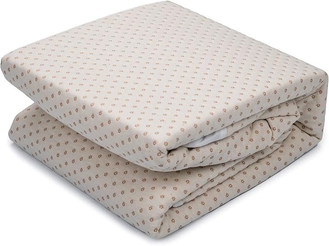 Twin Size 39x75” Premium Organic Cotton Waterproof Mattress Protector, 100% Cotton, Hypoallergenic, Cooling Mattress Pad Cover, Soft & Breathable Fitted Sheet Style up to 18" Deep - Rest Line